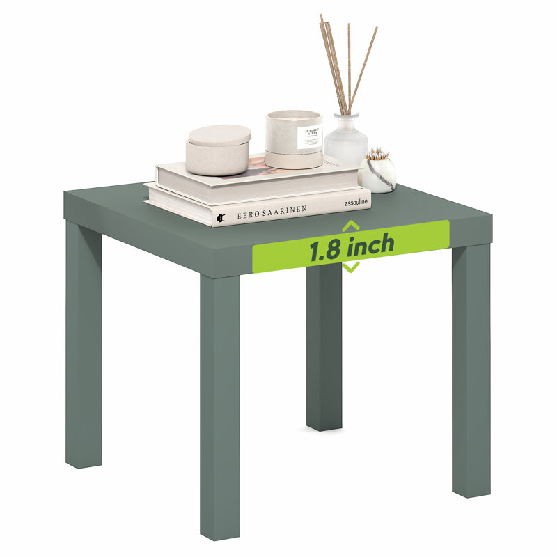 Emuel 17.52'' tall End Table, Sage Green