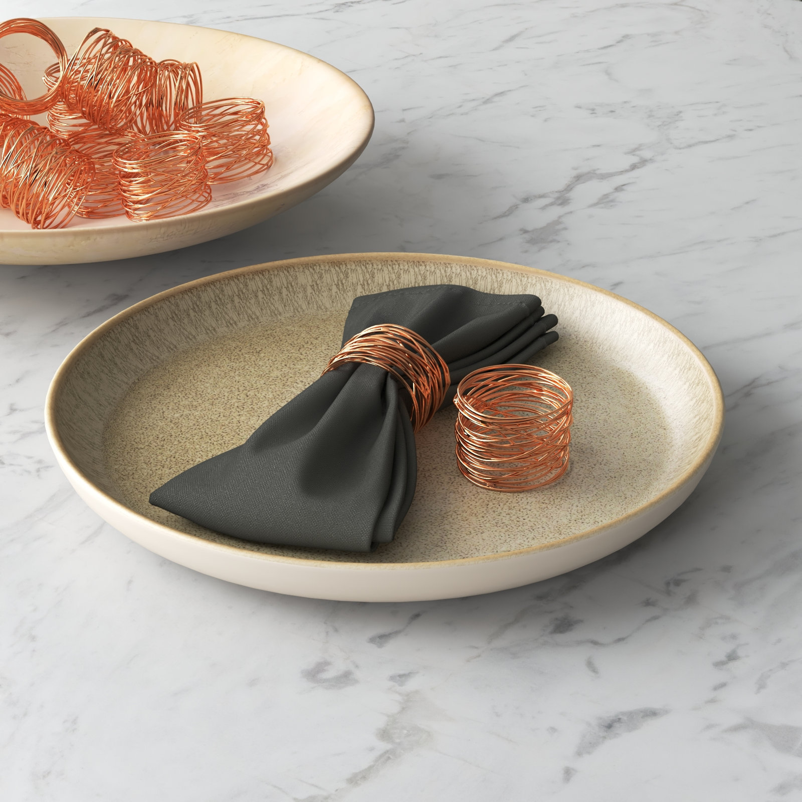 Stainless Steel Napkin Ring, Copper