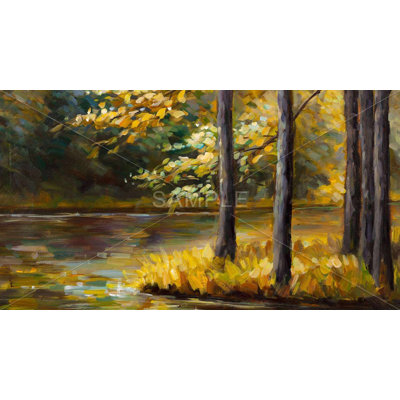 Fall Landscape by the Water - Contemporary Gaming Mat | Decor