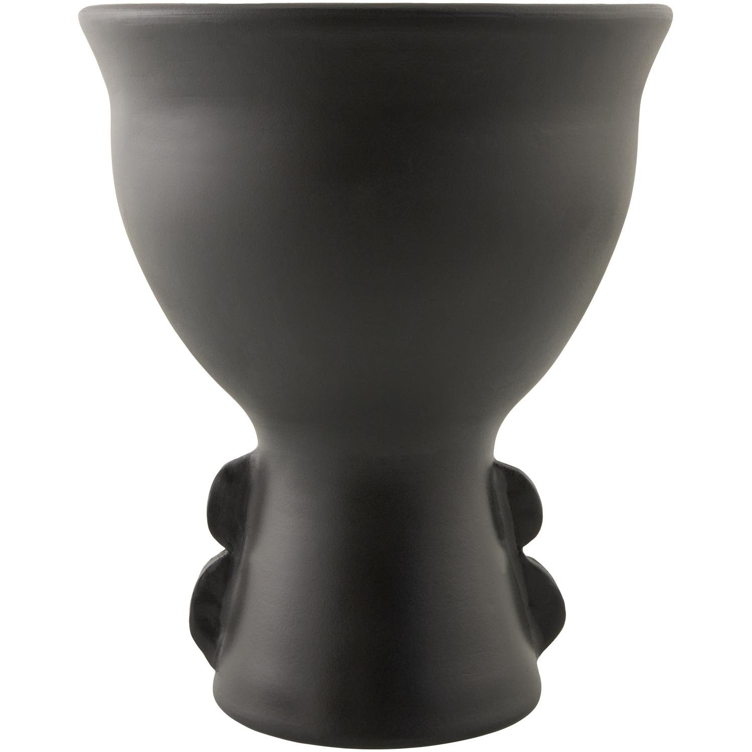 Terracotta Table Vase, Black