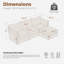 Merchelle 103" Wide Reversible Modern Modular Sectional Sofa With Storage Ottoman -Premium Chenille Fabric-1193129334-1175171848