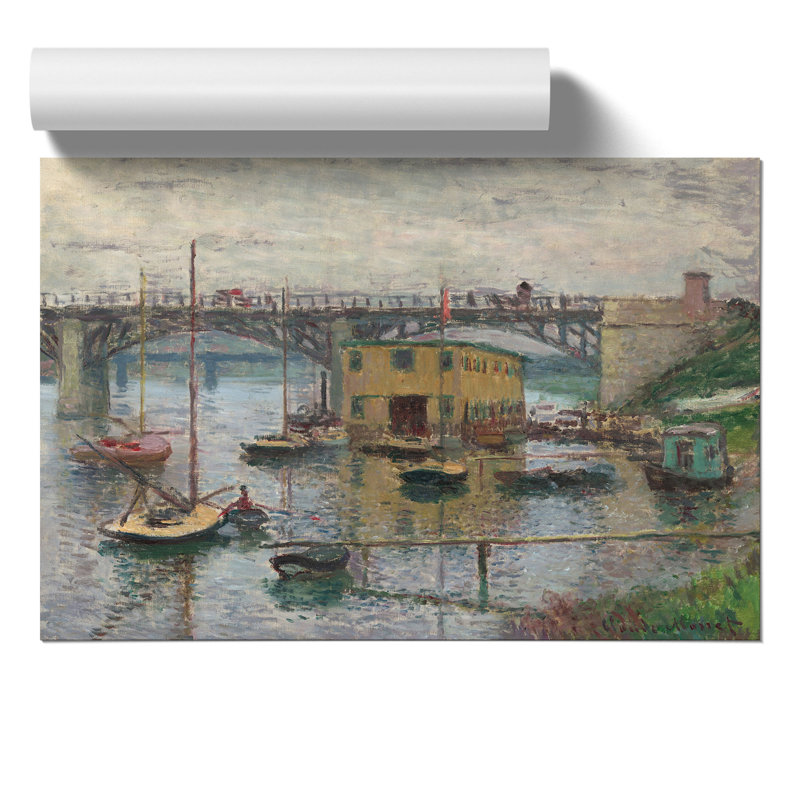 Bridge at Argenteuil by Claude Monet - Wall Art, 30cm H x 42cm W x 0.1cm D