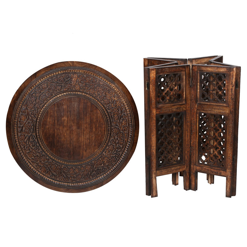 Abbeyville Frame End Table, Brown, 54cm H x 54cm W x 54cm D