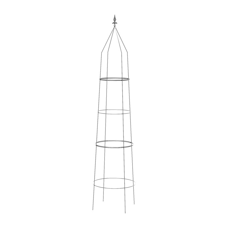 Ardiana Metal Plant Support, 195cm H x 48cm W x 48cm D, Grey, 2