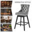 Tabouret de bar pivotant à 360 ° de hauteur 30,7 po Velvet-1188920933