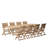 Anautica Outdoor Patio 9pc FSC Solid Teak Wood Dining Set