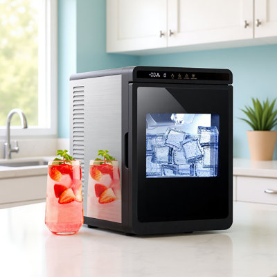4.4-Lb Ice Storage 27-Lb Ice Per Day Cubed Ice Maker ( Black )