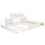 Lit plateforme double avec tablettes coulissantes-1483605368
