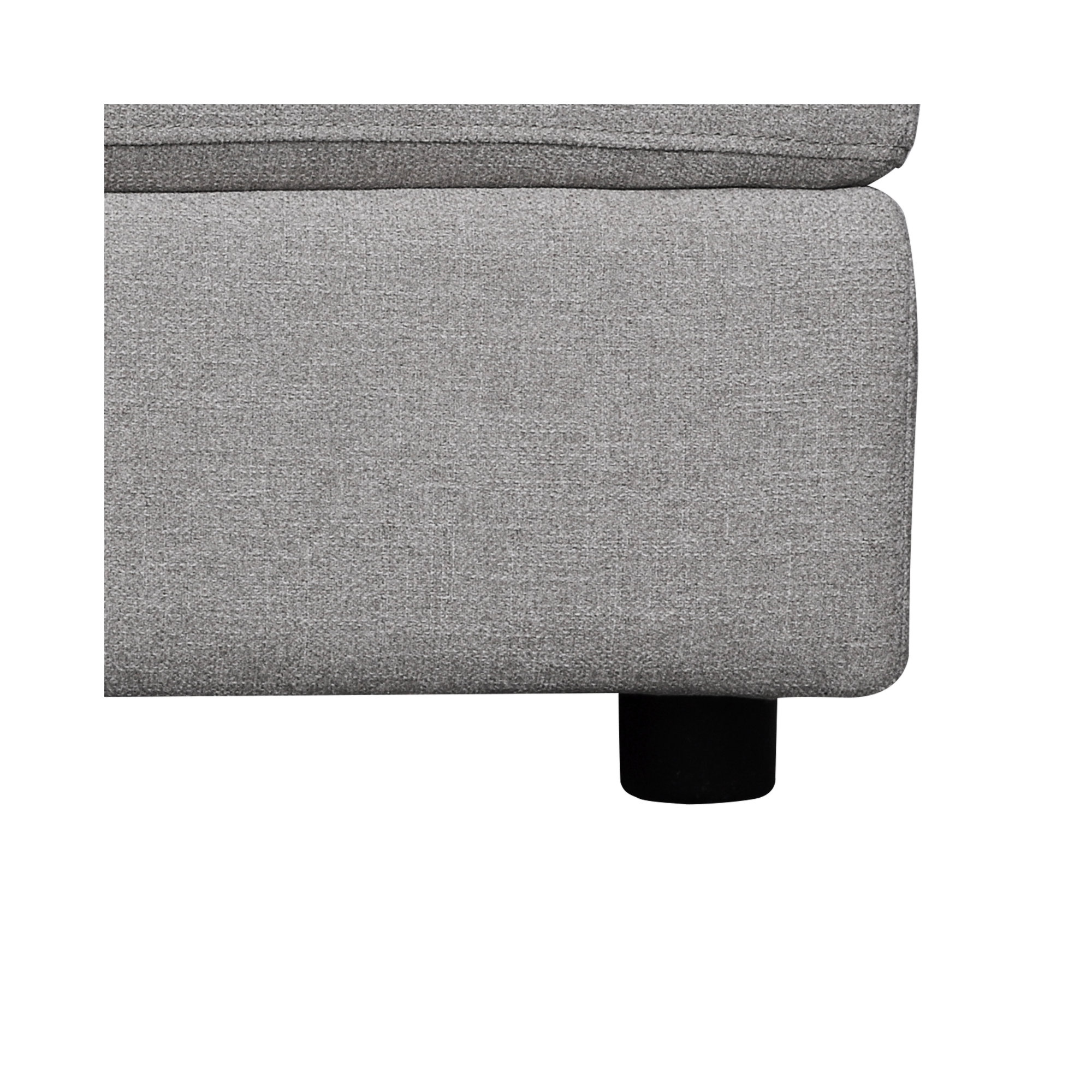 Upholstered Ottoman, Gray 100% Polyester