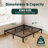 7" Steel Twin Bed Frame Heavy-Duty Noise-Free No Boxspring Needed with Rubber Corner Guards-99835217-83876231