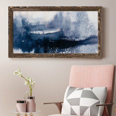 Indigo Tides - Peinture sur toile encadrée