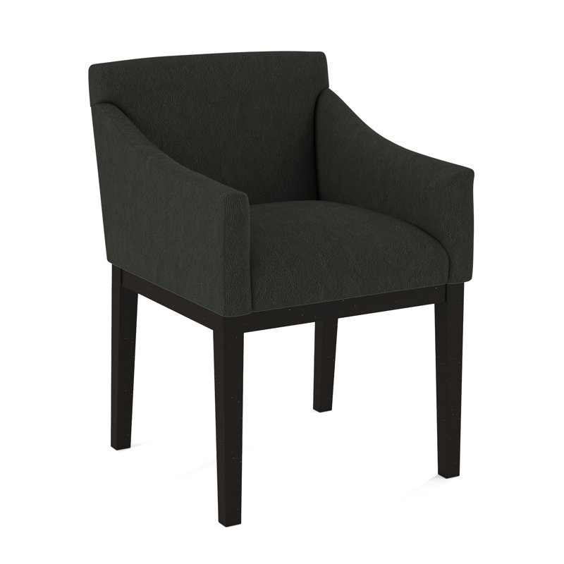 Upholstered Arm Chair, Salvador Asphalt, English Saddle