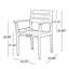 2 chaises de salle à manger en bois brun foncé pour la cour, la piscine, le jardin et l'extérieur 2