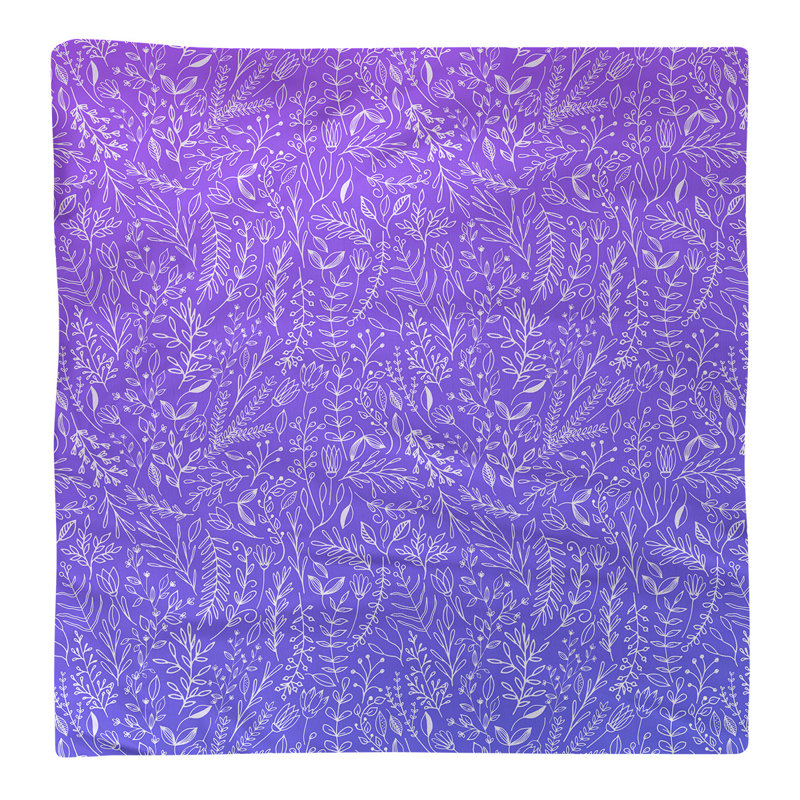 Serviette en coton Ditsy, H 0,1 po x l 22 po x P 22 po, Mauve / Bleu, Sergé de polyester
