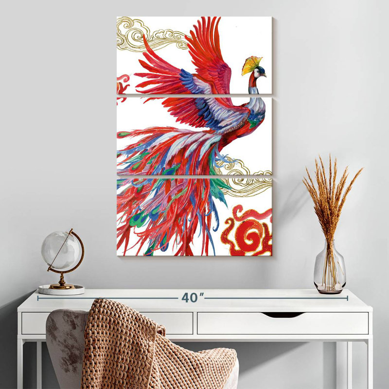 Brampt Colorful Bird Phoenix, 32" H x 20" W