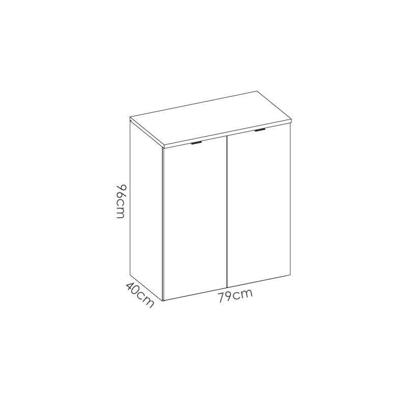 Zoya 2 -Door 2 -Shelf