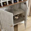 Armoire bar 71 po autoportante arquée avec support à vin amovible et tablettes réglables-1361001661