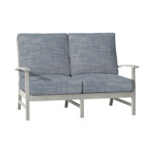 Charleston Aluminum 53.75" Wide Outdoor Loveseat with Cushions