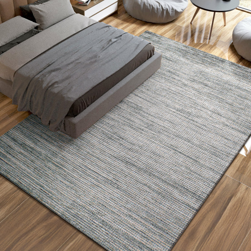Tapis beige et turquoise noué à la main de haute qualité, Rectangulaire 8 pi x 10 pi