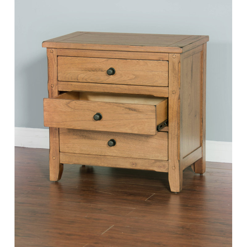 Katsuji 29'' W Nightstand, Rustic Oak