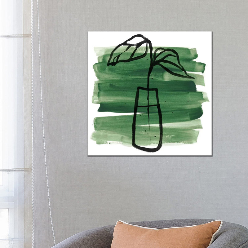 Tropical Sumi-E III by June Erica Vess - Wrapped Canvas Painting, 66.04 cm H x 66.04 cm W x 1.91 cm D