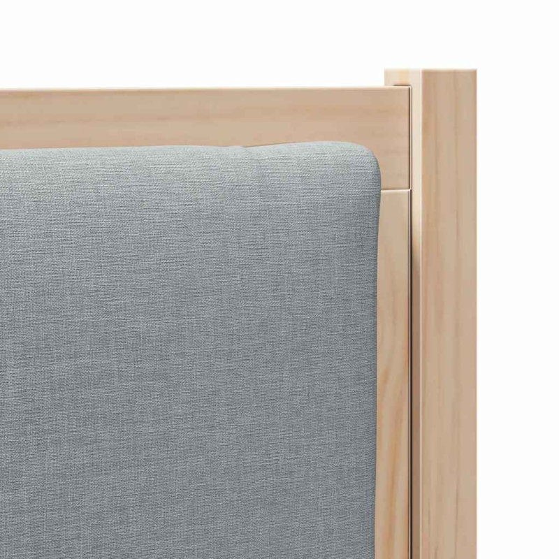 Solid Wood Headboard, Brown, Grey, Twin