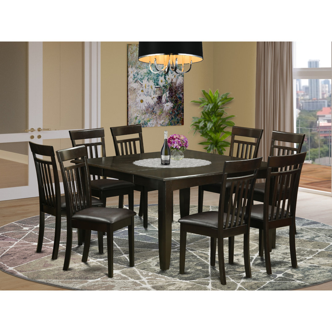 Pilning Butterfly Leaf Rubberwood Solid Wood Dining Set August Grove®