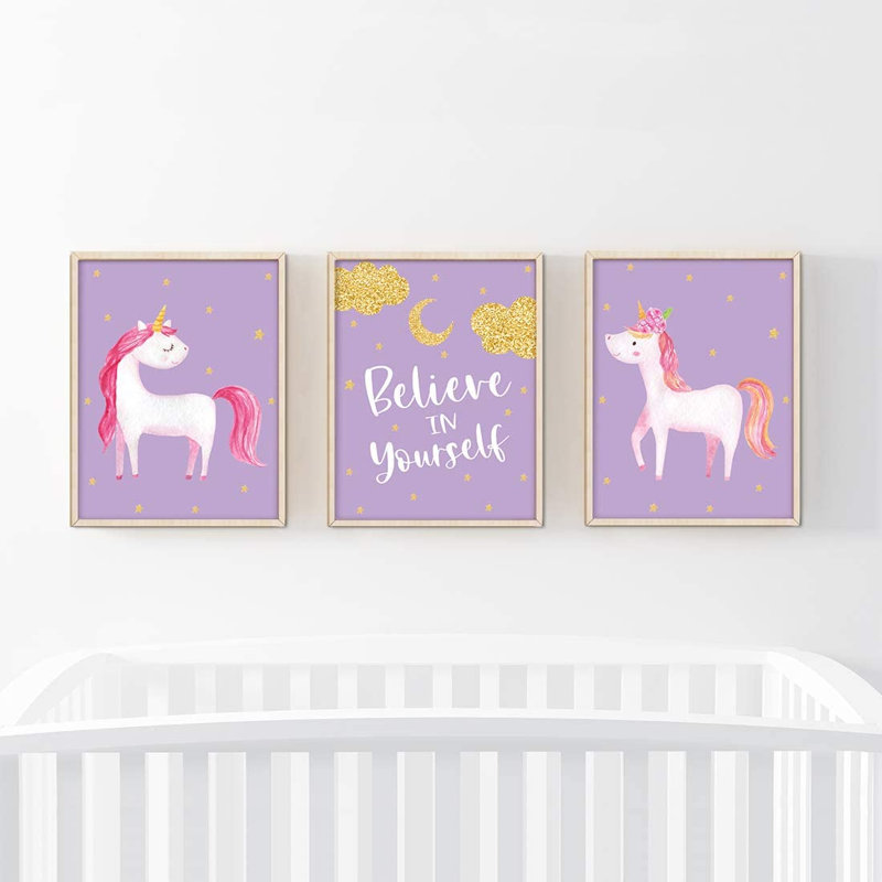 « licorne », ensemble de 3 pièces de licorne Deacon, Mauve