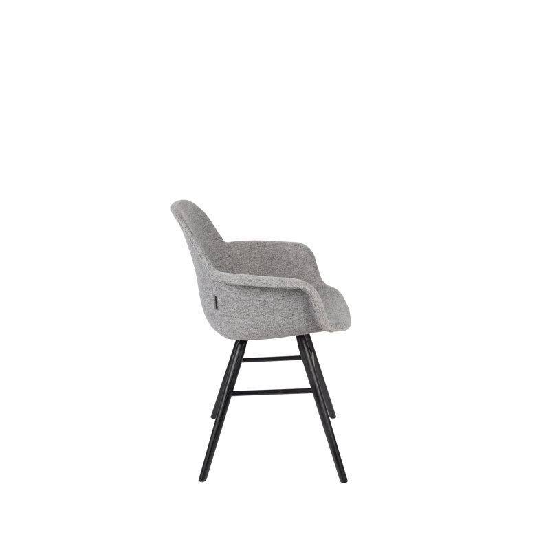 Albert Kuip Upholstered Arm Chair, Light Gray