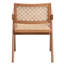 De 2 chaises avec accoudoirs pour salle à manger moderne Mid-Century, finition naturelle, assise confortable, l 20 po x P 22 po x H 31 po