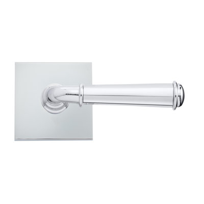 Levier de passage Bravura 840-7 St. Charles sur rosette contemporaine carrée en chrome poli