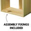 Corvo 2 Piece Pine Solid Wood Cube Shelf