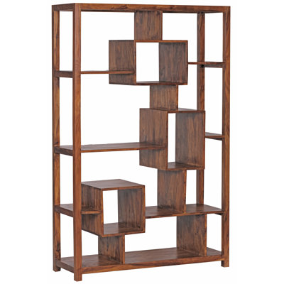 Farley 180 cm H x 115 cm W Solid Wood Room Divider Bookcase