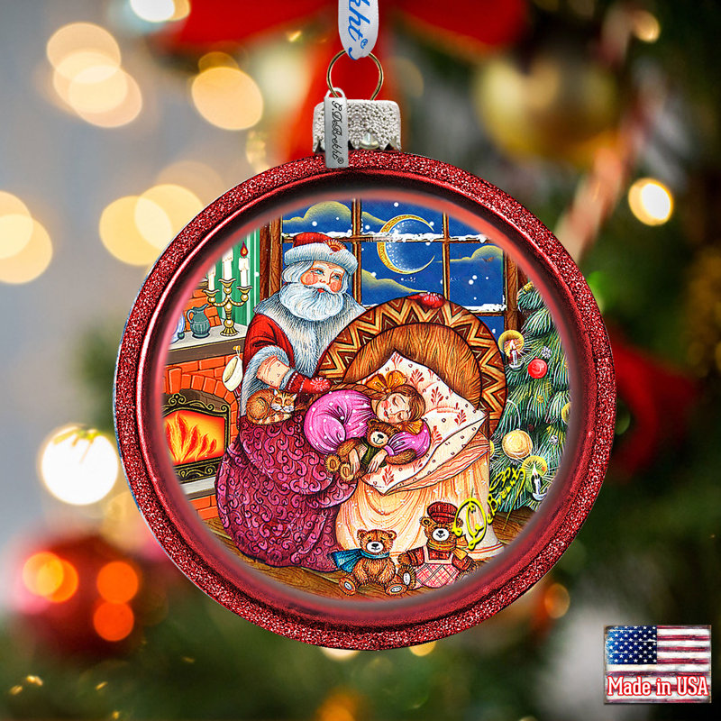 3.5'' Glass Holiday Shaped Ornament