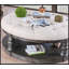 Table basse ronde en bois de style rustique-541434734