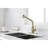 Single Handle Kitchen Sink Faucet In Gold - Rust Finish For Durability 1.8 Gpm Flow Rate Water Conservation-396379919