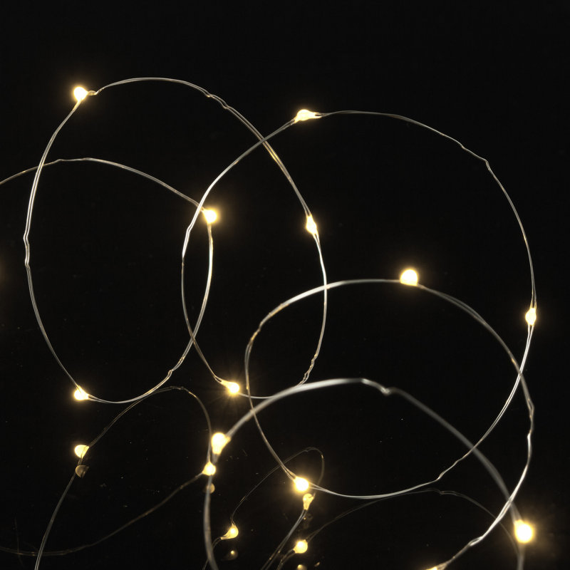 Ceja Outdoor 7.6'' Battery Powered LED Fairy String Light, Ivory