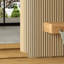 Panneaux muraux acoustiques flexibles en bois à lattes, 106,25 po x 41,25 po, en placage de bois véritable, pour murs et plafonds incurvés-136948664