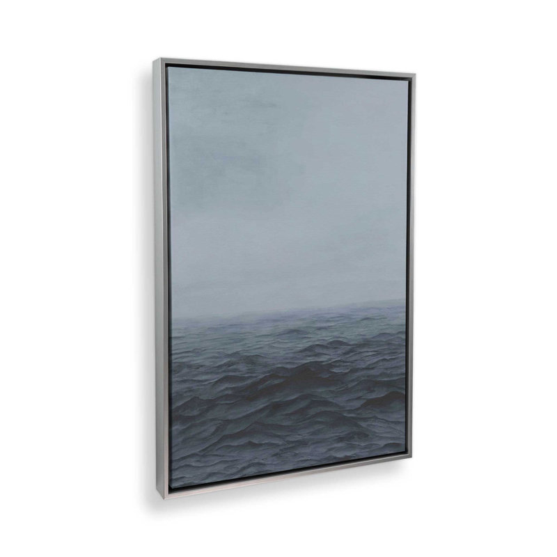 «Vast Ocean II» par Michael Willett, reproduction d'art, Argent argent, H 24 po x l 18 po