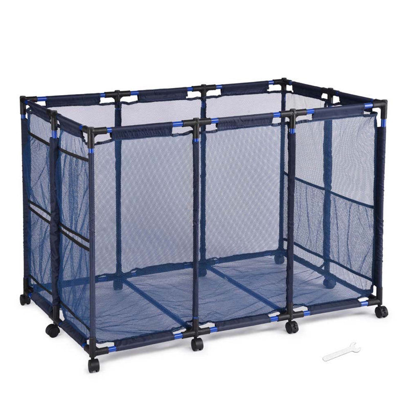 Yescom Pool Float Storage Outdoor Rolling Bin 30"X34", Blue