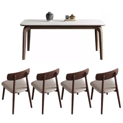 Modern Simple Durable Rock Slab Dining Table Set