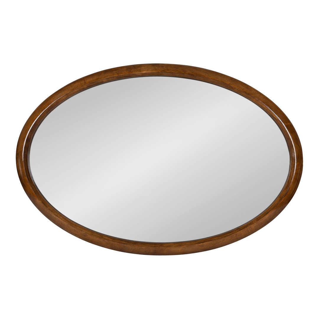 Anacleta Round Framed Wood Mirror Wade Logan® 