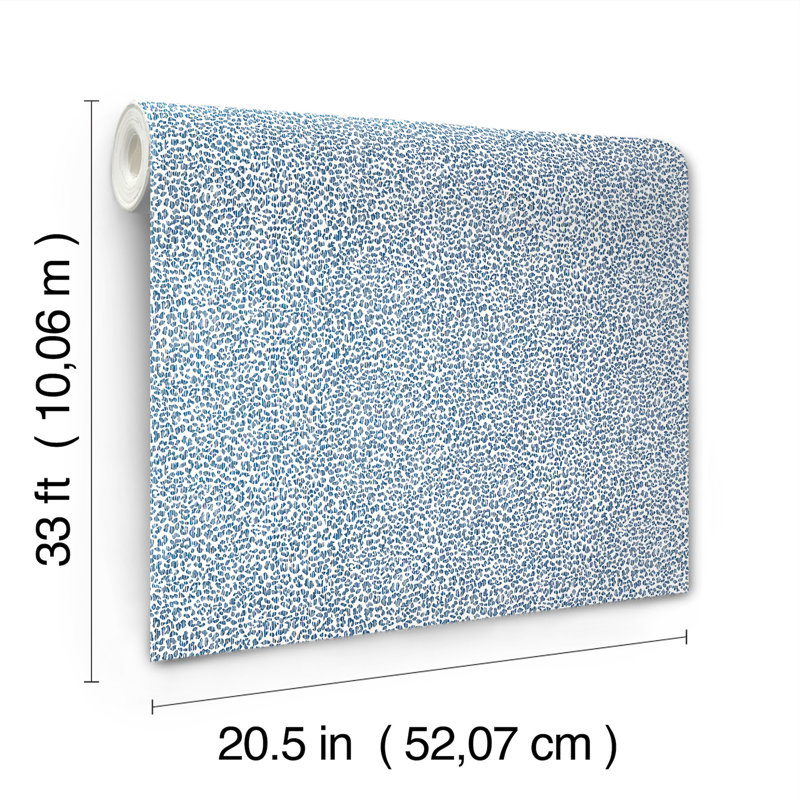 Soul Indigo Animal Print Wallpaper, Blue