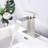 Bathroom Vanity Faucet, Modern Style, Brushed Nickel, Stainless Steel, & Flow Rate Surface, Verified