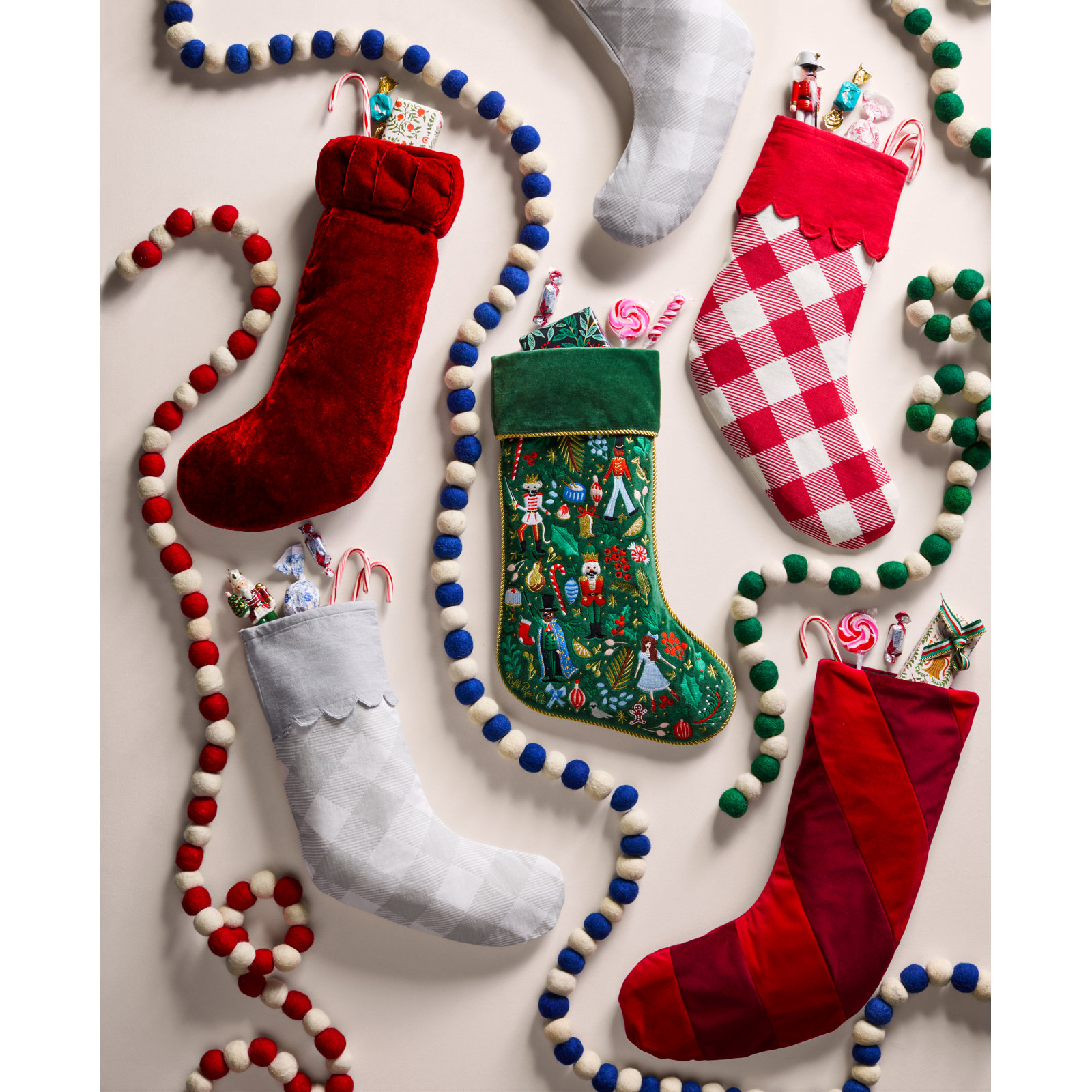 Plush Stocking, Red