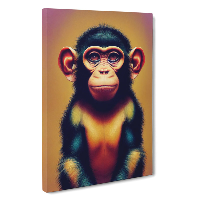 A Young Monkey No.2 - Wrapped Canvas, 50cm H x 35cm W