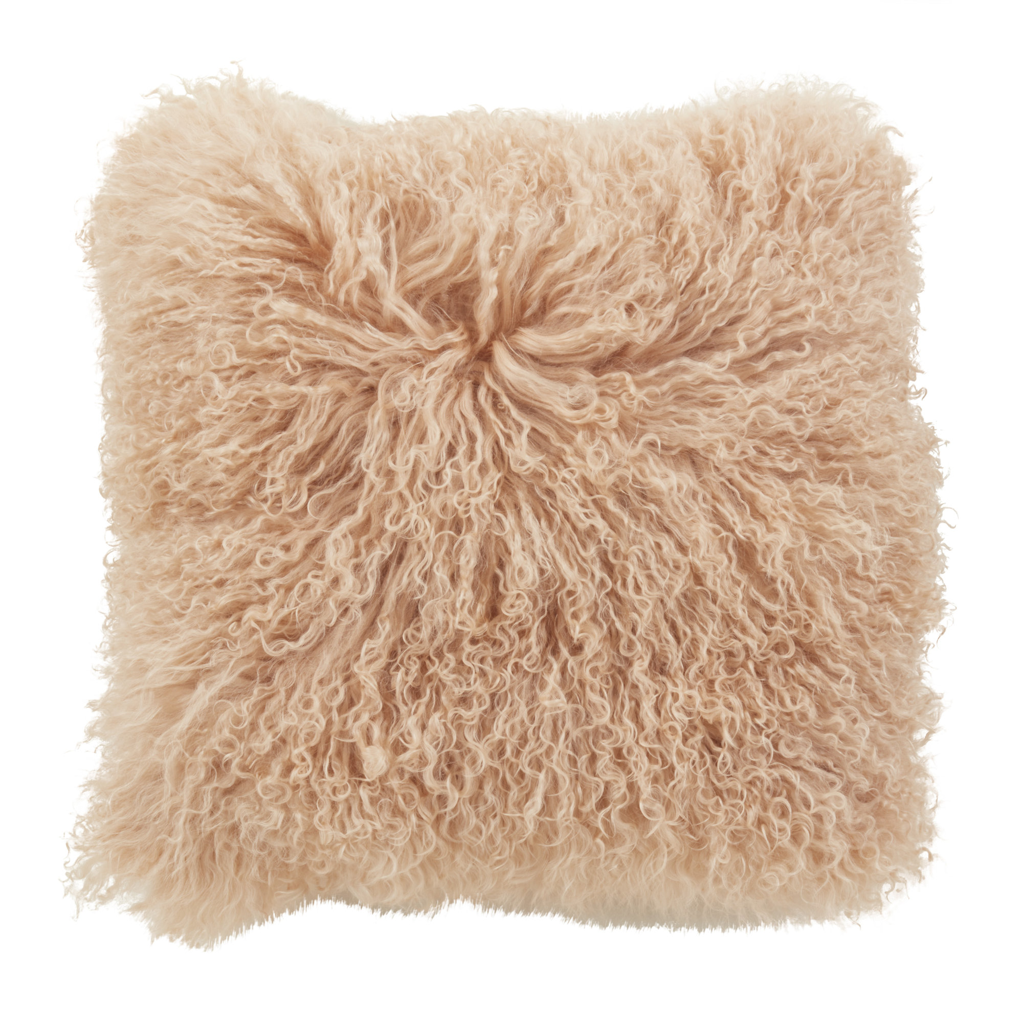 Iyana Wool Throw Pillow, Square 20", Rose