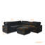 Canapé modulaire rembourré 5 pièces avec repose-pieds Kessi-1895598934