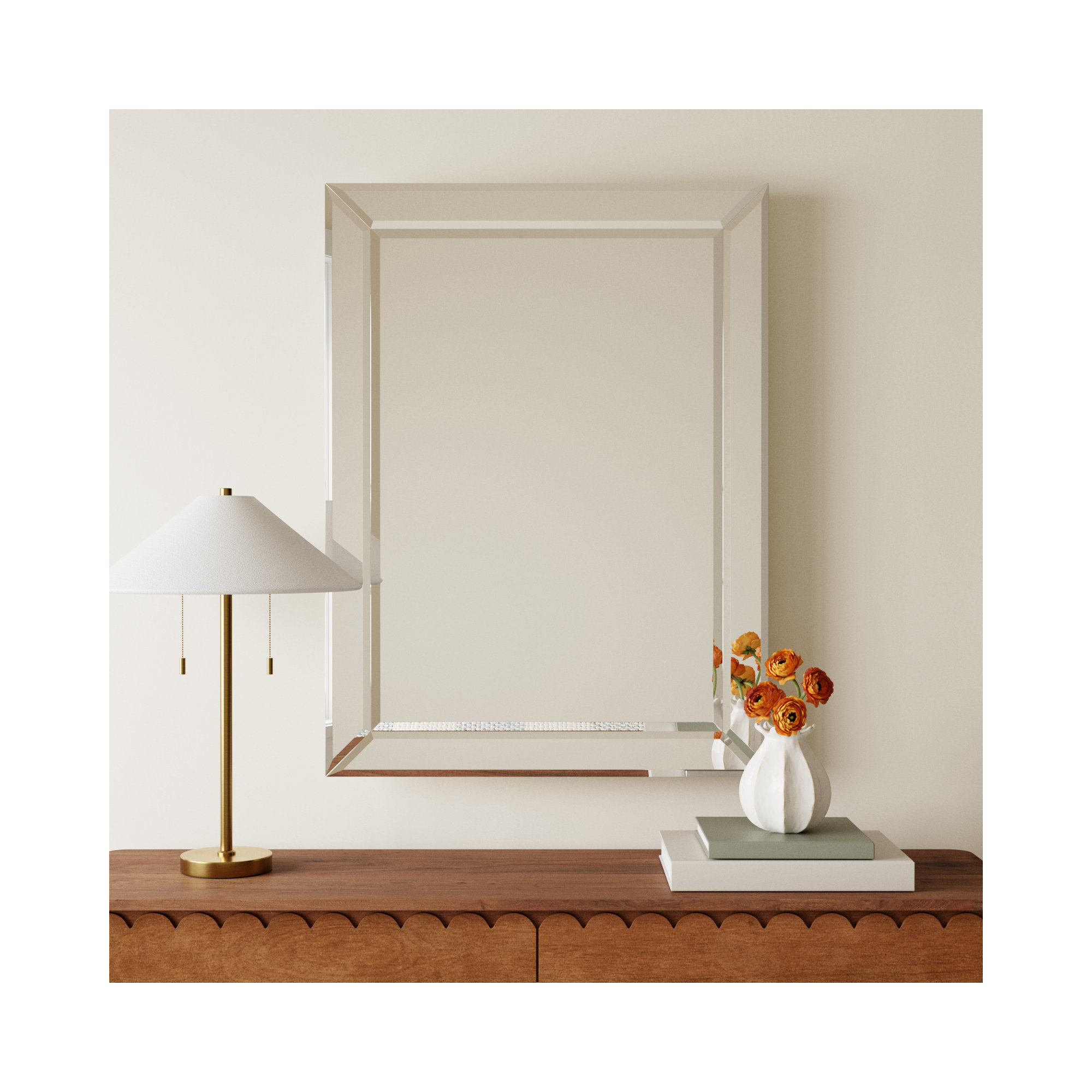 Catima Wall Mirror, Set of 1, 39.5" x 29.5"