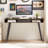 Mid Century Desk With USB Ports And Power Outlet, Modern Writing Study Desk With Drawers, Multifunctional Home Office Computer Desk Walnut-987000377